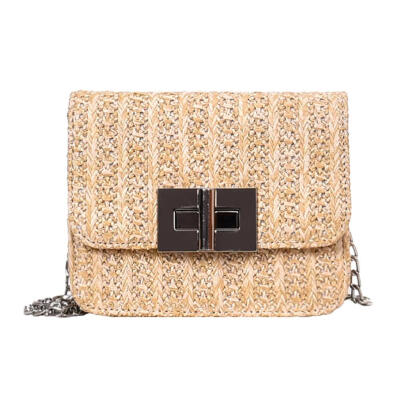 

Casual Simple Straw Weave Women Handbags Square Crossbody Shoulder Bags