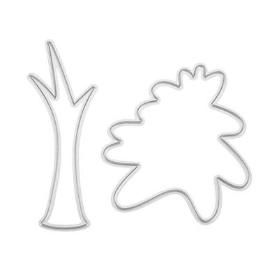 

2pcs DIY Tree Cutting Dies ScrapbookingPhoto Album Embossing Metal Stencil