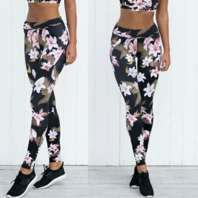 

Women Yoga Gym Fitness Leggings Running Stretch Sports Pants Exercise Trousers