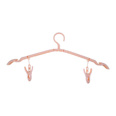 

Folding Clothes Hanger Outdoor Windproof Clothing Drying Rack with 2 Clips