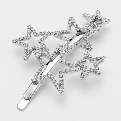 

Women Beach Crystal Star Metal Hair Clips Barrette Hairpin Bobby Pin Jewelry 1pcBrand Hair Accessories