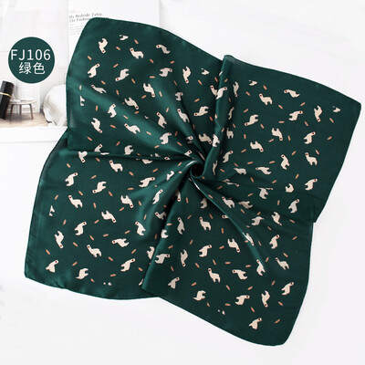 

Spring&summer small square scarf female Korean decorative art wild scarf Korean chiffon retro small scarf FJ106