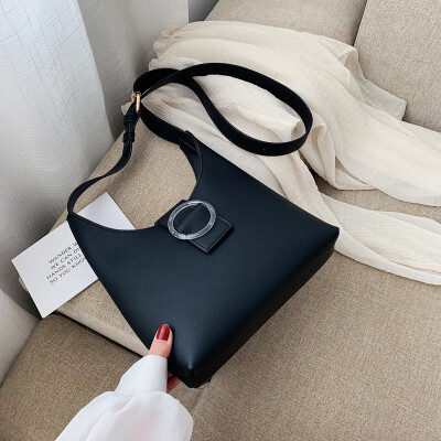 

Small design package 2019 new summer retro handbag simple&transparent single-shoulder tote bag