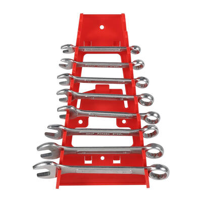 

Greensen 9 Slot Red Plastic Wrench Rack Standard Organizer Holder Storage Tool Wrenches Keeper