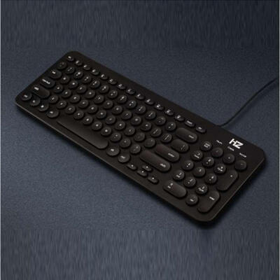

Universal Thin Round Keycap Chocolate-Style USB Wired Keyboard For Home Office Desktop Laptop Computer Game