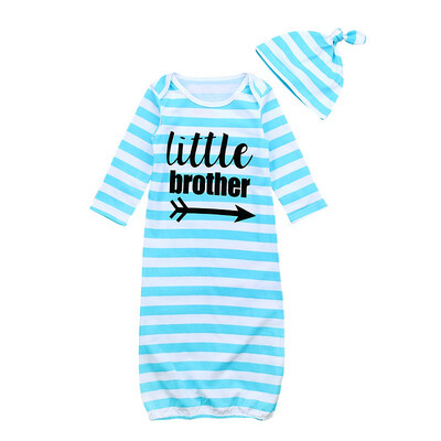 

Boys Girls Baby Long Sleeves Letter Stripes Two Sets of Baby Sleeping Bags Air Conditioning Anti - kick Quilt