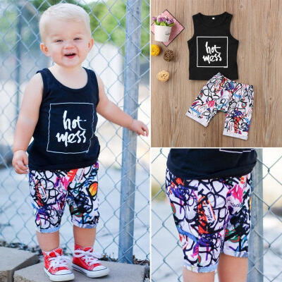 

Summer Newborn Toddler Baby Boy Cotton T-Shirt Tops Pants Shorts Outfits Clothes