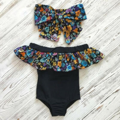 

2PCS Summer Kids Baby Girl Flower Bikini Set Swimwear Swimsuit Bathing Suit