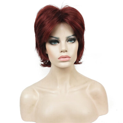 

StrongBeauty Short Layered Shaggy Copper Red Full Synthetic Wig Womens Wigs COLOUR CHOICES