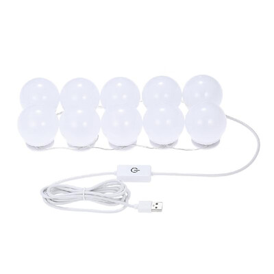 

USB Operated Hollywood Style LED Vanity Makeup Mirror Light 5000K6500K Dimmable Dressing Table Mirror Light Bulbs Cosmetic Lamp w