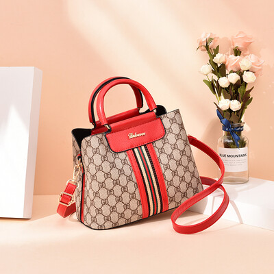 

Popular bag ladies three-tier collision color bucket bag single shoulder handbag fashion simple strap bag