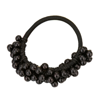 

〖Follure〗Women Fashion Rhinestone Crystal Pearl Hair Band Rope Elastic Ponytail Holder