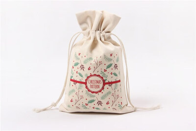 

FUNNYBUNNY Christmas Gift Bags Drawstring Gift Packages Santa Sack Wedding Candy Wrap Bags 95 x 63 Reusable Linen Pouches