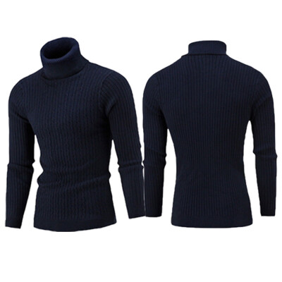 

SUNSIOM Fashion Mens Turtleneck Sweater Pullover Tops Long Sleeve Slim Knitted Sweater