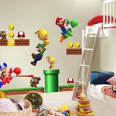

Super Mario Bros Yoshi Kids Removable Wall Decals Sticker Home Decor Nursery