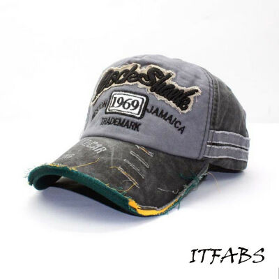 

Men Womens Unisex Vintage Baseball Cap Adjustable Denim Distressed Trucker Hat