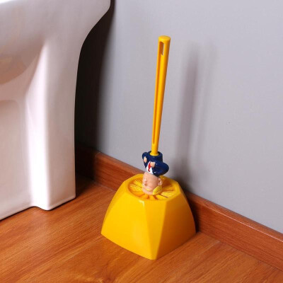 

Creative Plastic Trump Toilet Brush Base Bath Nightstool Groove Clean Tool