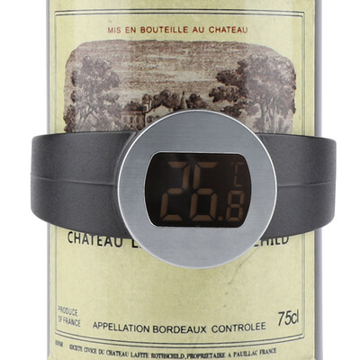 

Greensen Wine Bottle ThermometerInstant Readout Bracelet Wine Bottle Thermometer with Large LCD Display