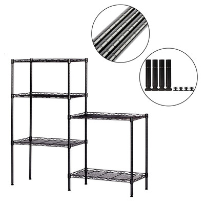 

5 Tier Metal Kitchen Garage Storage Rack Shelf Organizer Saving Wire Shelving
