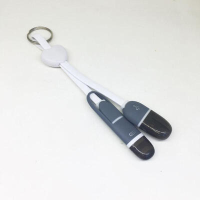 

2 In 1 Keychain Charger Creative Micro USB Lightning Charging Cord