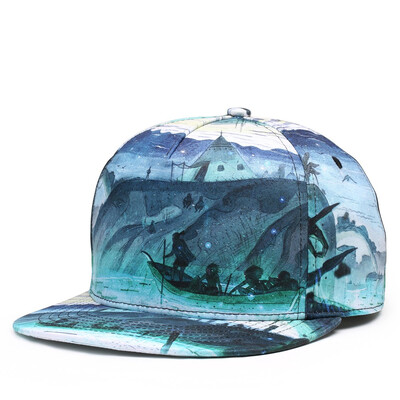

NUZADA 3D Printing Caps Men Women Couple Hip Hop Cap Spring Summer Autumn High Quality Cotton Material Punk