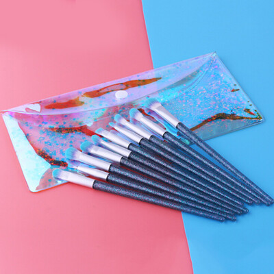 

〖Follure〗10 Crystal Sand Eye Shadow Brush Laser Sequins Eye Makeup Brush Set