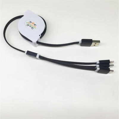 

Retractable Charge Cable Type C Micro USB Lightning Charge Cord-1m