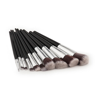 

〖Follure〗New 10Pcs Pencil Foundation Eye shadow Makeup Brushes Eyeliner Brush