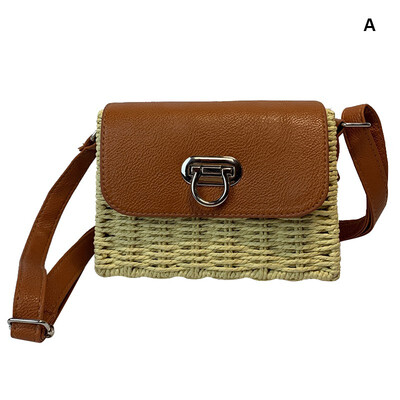 

Women Handmade Woven Flap Handbags Bohemian Style Summer Straw Bags Beach Rattan Crossbody Bags 2019 Fashion Shoulder Bags