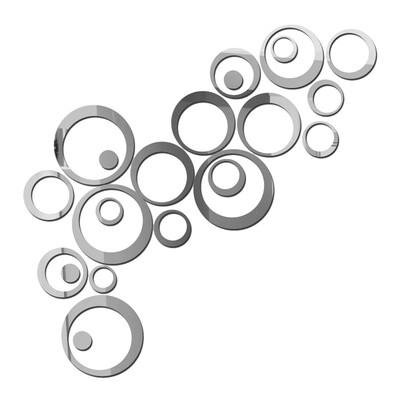 

Acrylic Mirror Wall Stickers Circle Modern Room Background Wall Decor