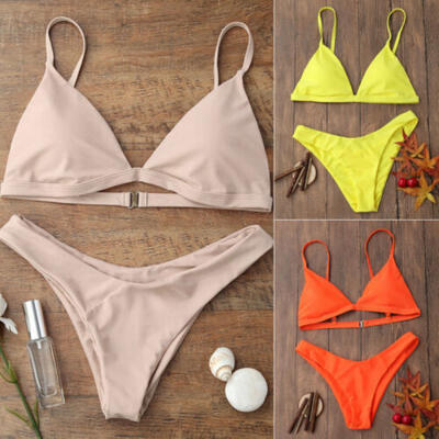 

New Women Bikini Set Push-up Padded Bra Swimsuit Swimwear Triangle Bathing Suit