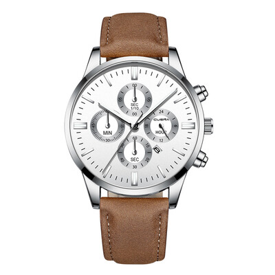 

Gobestart Men Military Sports Watch Luxury Analog Sport Leather Quartz Mens Watches