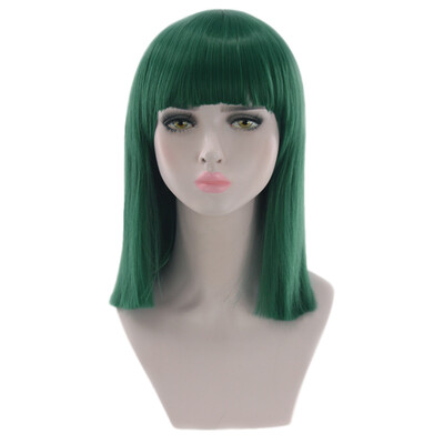 

〖Follure〗Short Straight Heat Resistant Synthetic Hair Gray Nature Black Womens