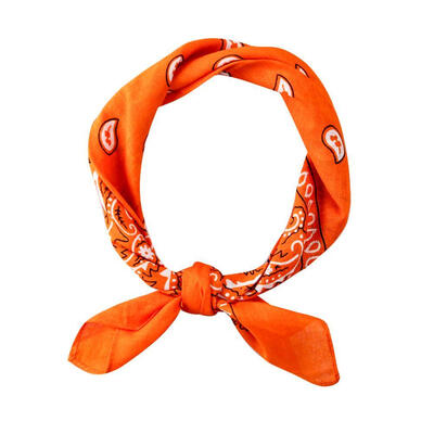 

Hip Hop Unisex Women Men Shawl Cashew Flower Print Square Scarf Hair Band