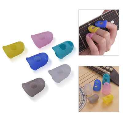 

6pcs Guitar Silicone Finger Fingertip Protectors for Guitar Ukulele Beginners Random Color Delivery