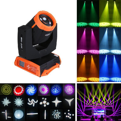 

230W RGBW DMX512 Moving Heads Stage Light Touching Screen 14 Colors & 18 Patterns Beam Gobos Prism Dimming Spotlight 16 Channel Au