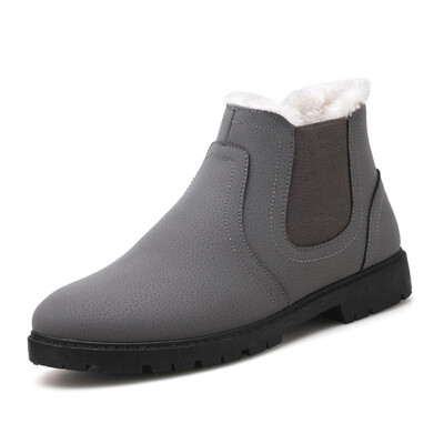 

Men Boots 2018 High Top Men Winter Boots Warm Plush Snow Boots Mens Fashion Sneakers Winter Shoes Man