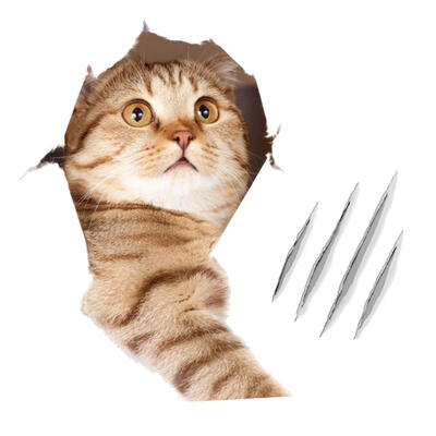 

3D Cat Wall Sticker PVC Self-Adhesive Waterproof Bathroom Toilet Decals