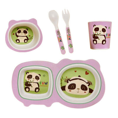 

Children Tableware Cute Animal Style Dish Baby Feeding Dinnerware Set
