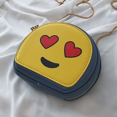 

On the new cartoon bag women 2019 new Korean version of Joker shoulder slung fashion chain small round bag