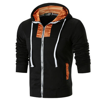 

Fashion Men Zip Up Hoodie Cotton Blend Full Hooded Pocket Sweatshirt Soft Tops