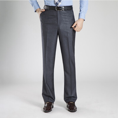 

WENGUANGUO Summer thin section pleated high waist free hot straight loose standard version mens trousers 7934