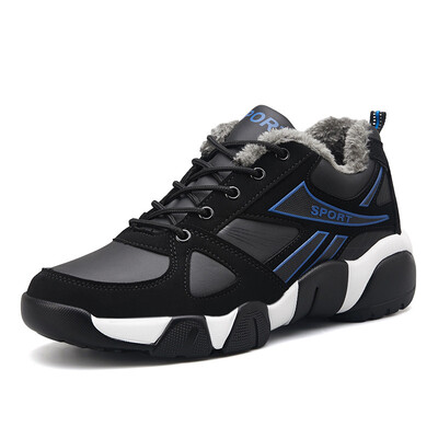 

Mens Winter High Top Fashion Sneaker Fur Lined Skate Shoes Outdoor Sport Warm Ankle Snow Boots
