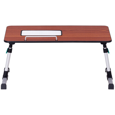 

Portable Height Adjustable Laptop Bed Tray Table-Walnut
