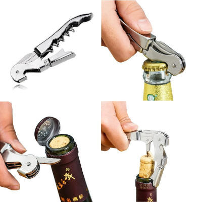 

HOT DOUBLE HINGED &quotWINE KEY&quot CORKSCREW OPENER STAINLESS STEEL