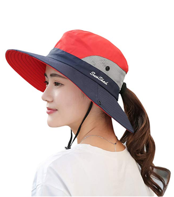 

Women Ladies Hat Sun Wide Brim Cap Beach Summer Visor Uv Cotton Cover Protection