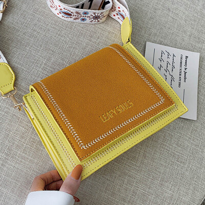 

French minority bag girl 2019 spring&summer new fashion single shoulder bag texture oblique carry small square bag