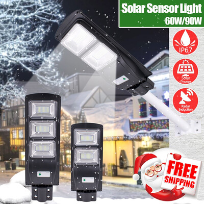 

90W 180LED Solar Street Light Radar Control PIR Motion Sensor Outdoor Wall Lamp