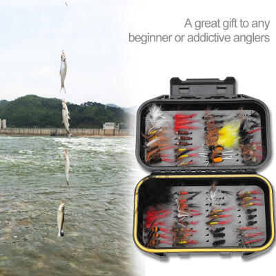 

Greensen 72pcs Multi-color Fly Fishing Lure Handmade Flies Fishing Tackle Fly Box