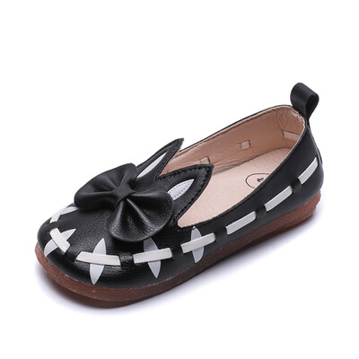 

1-5Y Leather Girls Shoes Bowknot Party Shoes Sweet Baby Princess Shoes Kids Children Flats Dress Dance Shoe